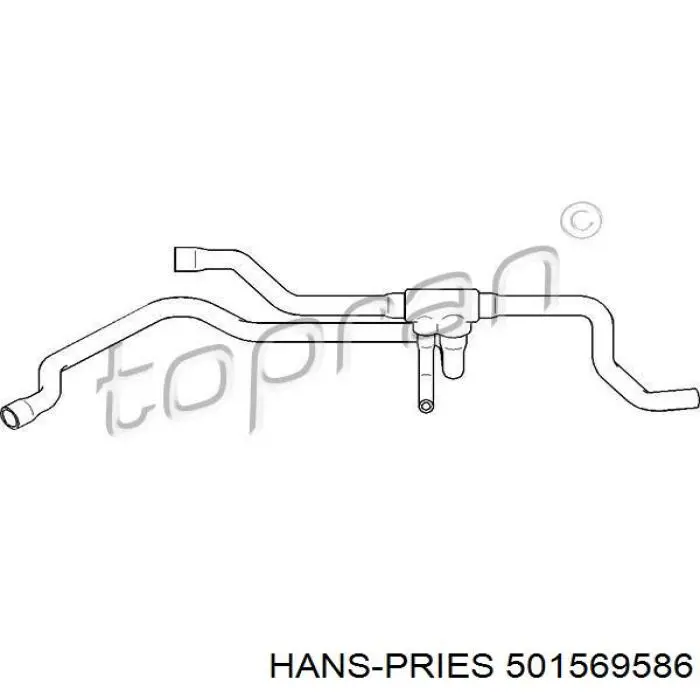 Нижний шлаг радиатора охлаждения 501569586 Hans Pries (Topran)