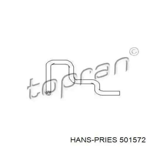 501572 Hans Pries (Topran) Шланг (патрубок) обогрева дроссельной заслонки
