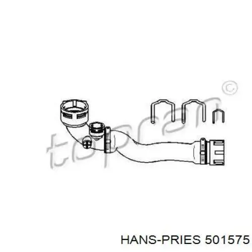 501575 Hans Pries (Topran) шланг (патрубок радиатора охлаждения верхний)