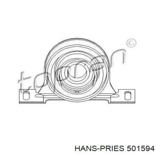 Подвесной подшипник карданного вала 501594 Hans Pries (Topran)