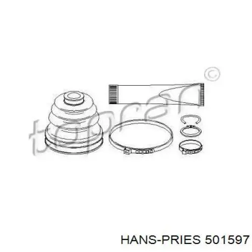 Пыльник ШРУСа внутренний 501597 Hans Pries (Topran)