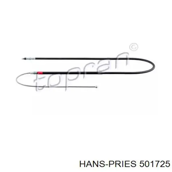501725 Hans Pries (Topran) Трос ручного тормоза задний, правый