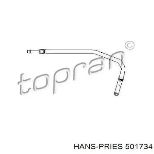 501734 Hans Pries (Topran) шланг гур низкого давления, от радиатора к бачку