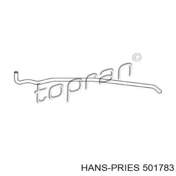 501783 Hans Pries (Topran) шланг расширительного бачка верхний