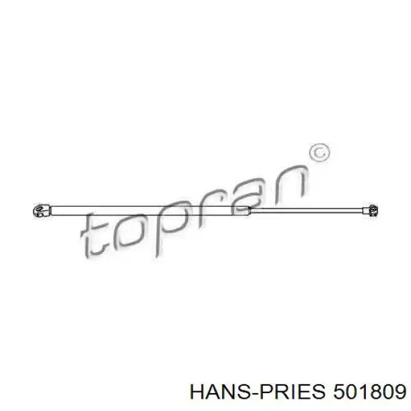 Амортизатор багажника 501809 Hans Pries (Topran)