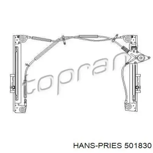 Механизм стеклоподъемника двери передней левой 501830 Hans Pries (Topran)