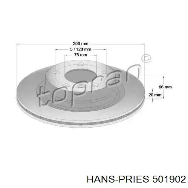 Тормозные диски 501902 Hans Pries (Topran)