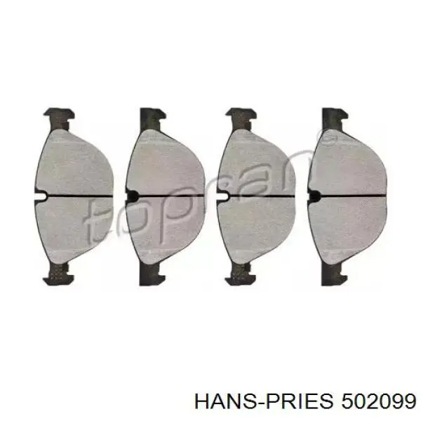 Передние тормозные колодки 502099 Hans Pries (Topran)