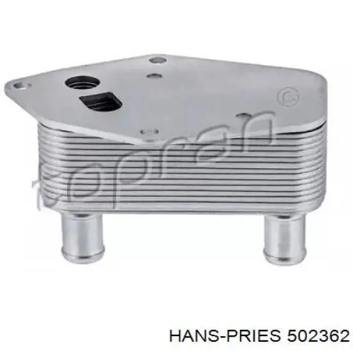 502362 Hans Pries (Topran) радиатор масляный (холодильник, под фильтром)