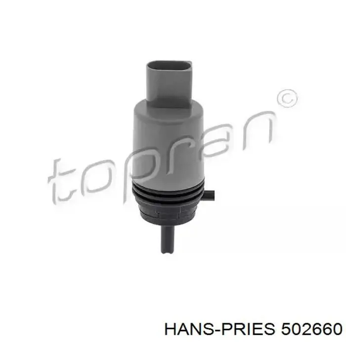 502660 Hans Pries (Topran) bomba de motor de fluido para lavador de vidro dianteiro