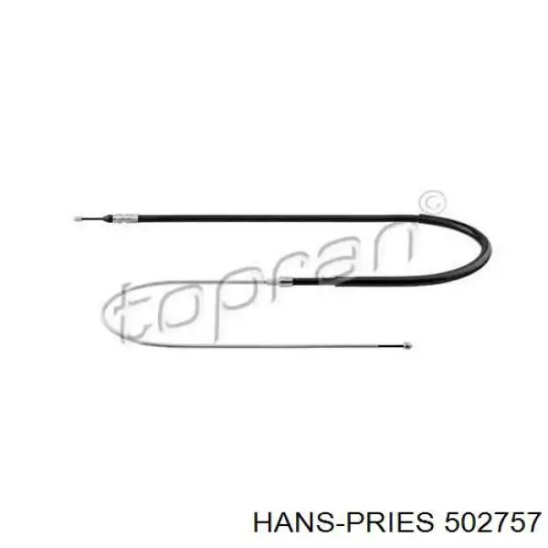 Задний трос ручника 502757 Hans Pries (Topran)