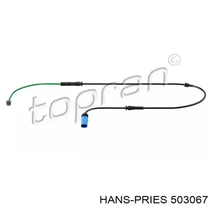 503067 Hans Pries (Topran) датчик износа тормозных колодок передний