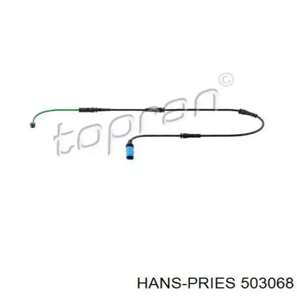 503068 Hans Pries (Topran) sensor traseiro de desgaste das sapatas do freio