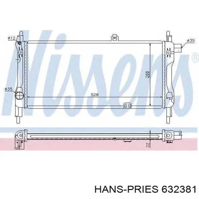 632381 Hans Pries (Topran) montante de estabilizador dianteiro