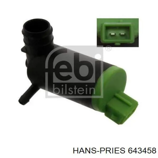 643458 Hans Pries (Topran) насос-мотор омывателя стекла переднего