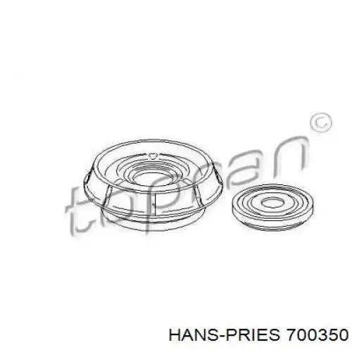 Опора амортизатора переднего 700350 Hans Pries (Topran)