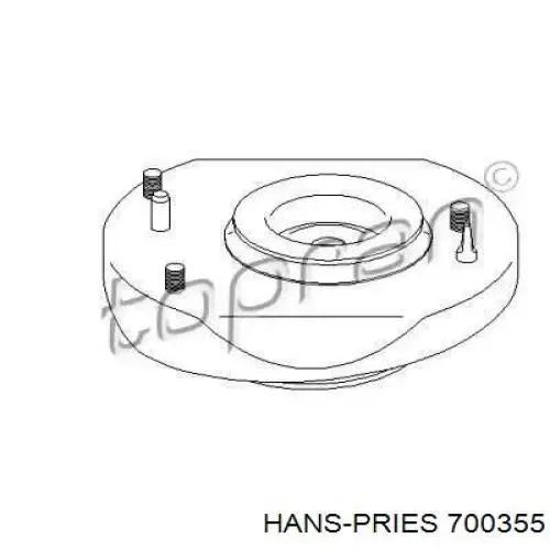 Опора амортизатора переднего левого 700355 Hans Pries (Topran)