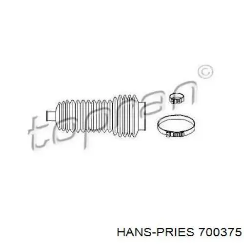 Пыльник рулевого механизма (рейки) левый 700375 Hans Pries (Topran)