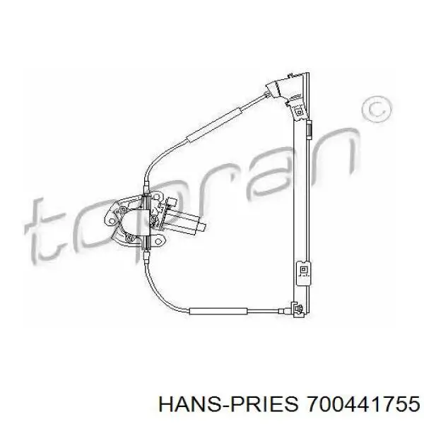 Механизм стеклоподъемника двери передней правой 700441755 Hans Pries (Topran)