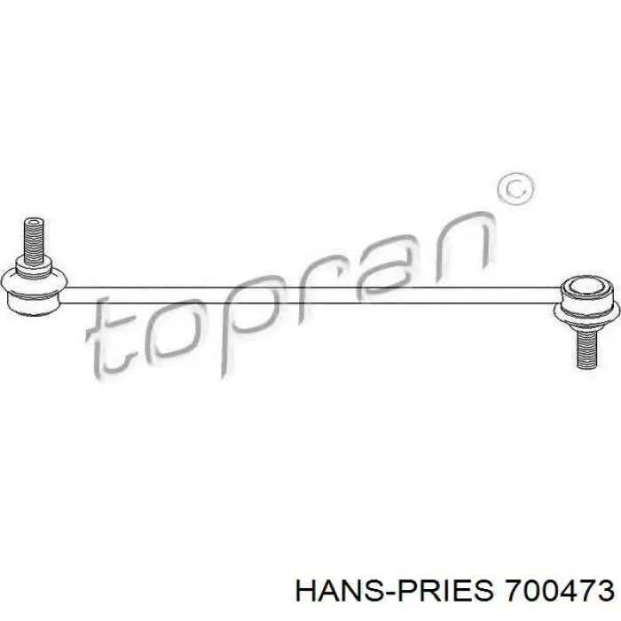 Soporte de barra estabilizadora delantera 700473 Hans Pries (Topran)