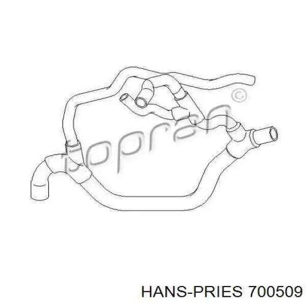 Купить 700509 Hans Pries (Topran) Шланг радиатора охлаждения нижний