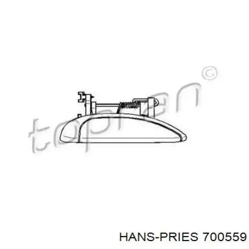 Ручка двери правой наружная передняя/задняя 700559 Hans Pries (Topran)