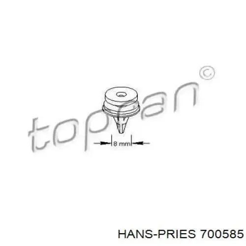 Пистон крепления обшивки двери 700585 Hans Pries (Topran)