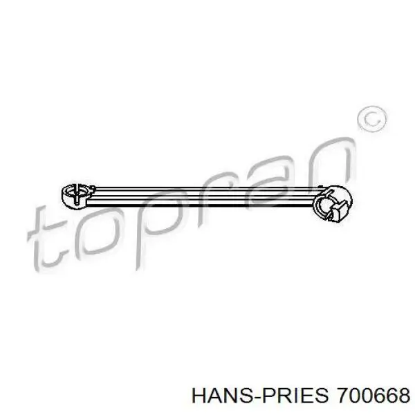 700668 Hans Pries (Topran) barra de comporta de ar de tubo coletor de admissão