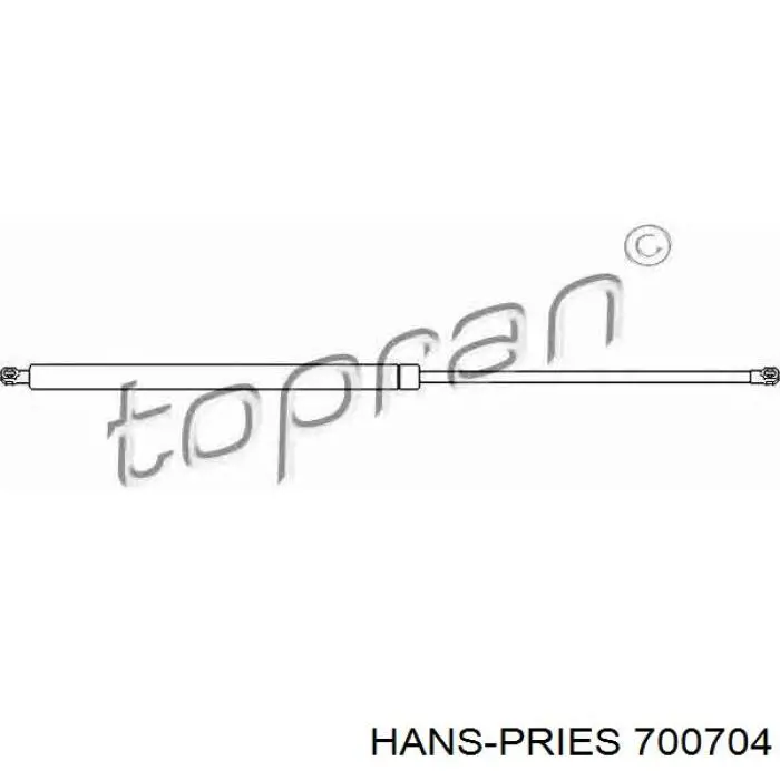 Амортизатор багажника 700704 Hans Pries (Topran)