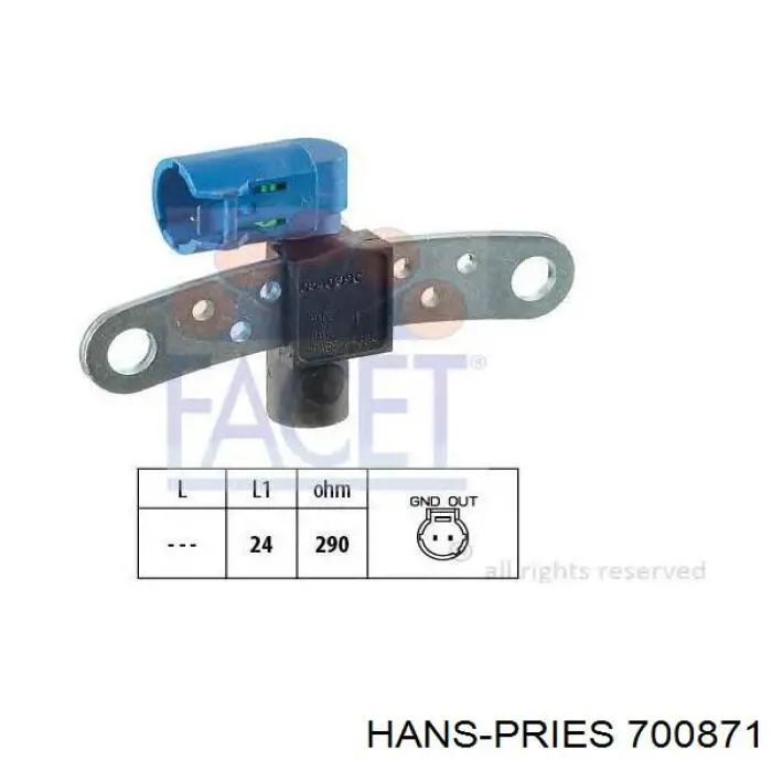 Купить 700871 Hans Pries (Topran) Датчик оборотов коленвала