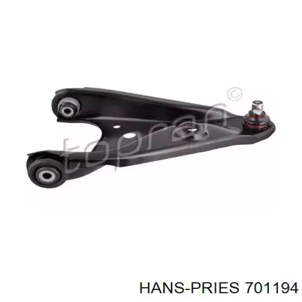 Рычаг передней подвески нижний правый 701194 Hans Pries (Topran)