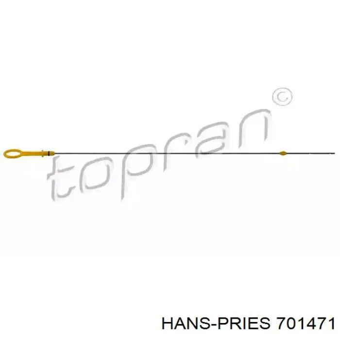 701471 Hans Pries (Topran) guia de sonda indicador do nível de óleo no motor