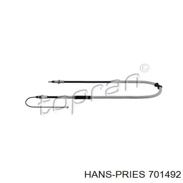 701 492 Hans Pries (Topran) cabo traseiro direito/esquerdo do freio de estacionamento