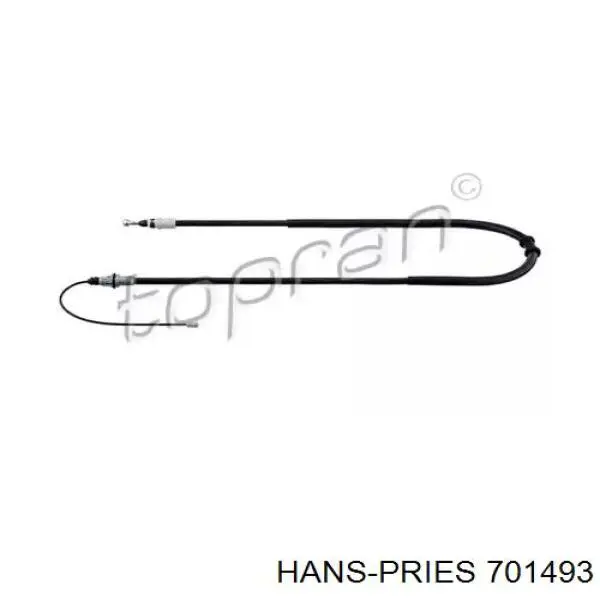 Задний трос ручника 701493 Hans Pries (Topran)