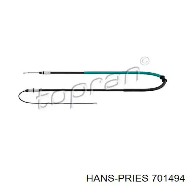 Задний трос ручника 701494 Hans Pries (Topran)