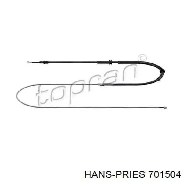 Задний трос ручника 701504 Hans Pries (Topran)