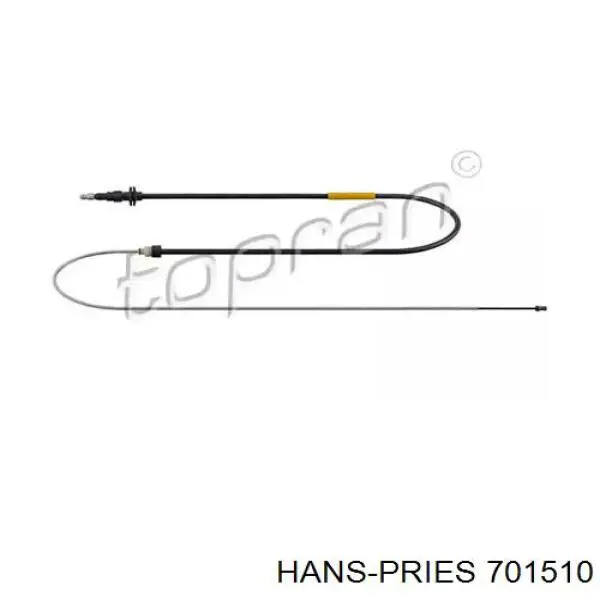 Задний трос ручника 701510 Hans Pries (Topran)