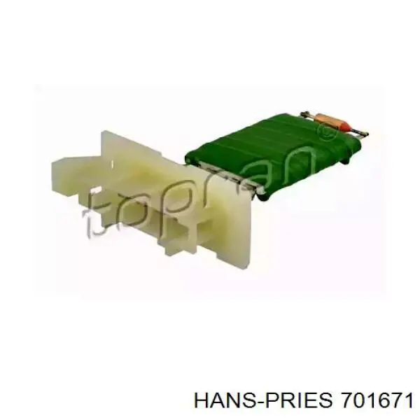 701671 Hans Pries (Topran) резистор (сопротивление вентилятора печки (отопителя салона))