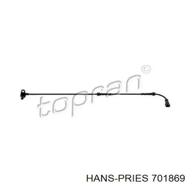 701869 Hans Pries (Topran) sensor abs traseiro esquerdo