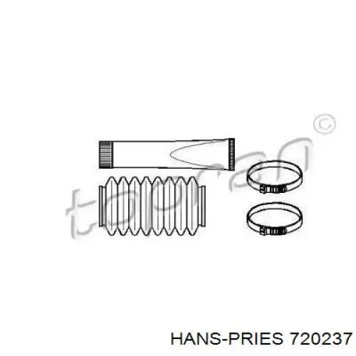 Пыльник рулевого механизма (рейки) правый 720237 Hans Pries (Topran)