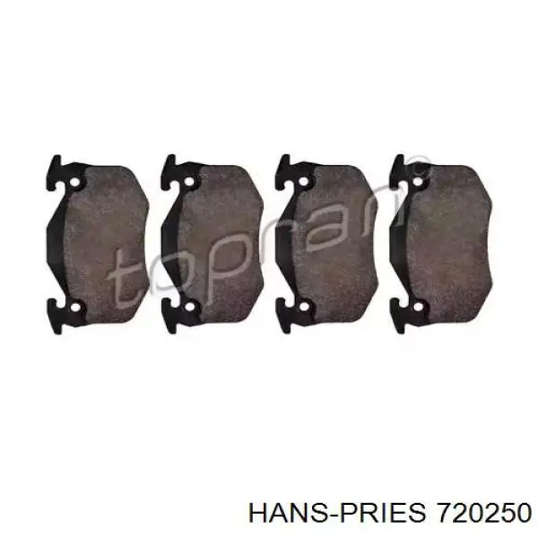 Задние тормозные колодки 720250 Hans Pries (Topran)