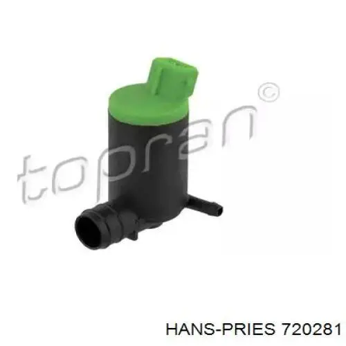 720281 Hans Pries (Topran) bomba de motor de fluido para lavador de vidro dianteiro