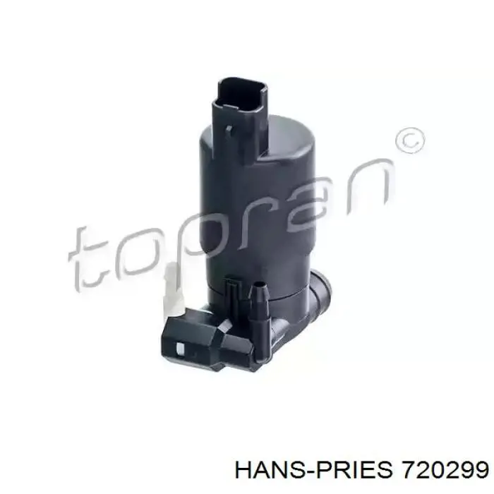 720299 Hans Pries (Topran) bomba de motor de fluido para lavador de vidro dianteiro