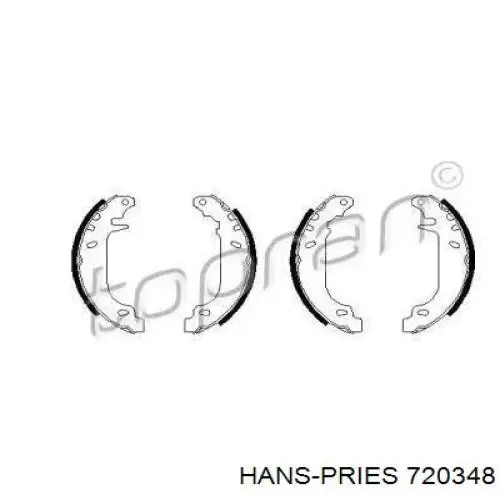 Задние барабанные колодки 720348 Hans Pries (Topran)