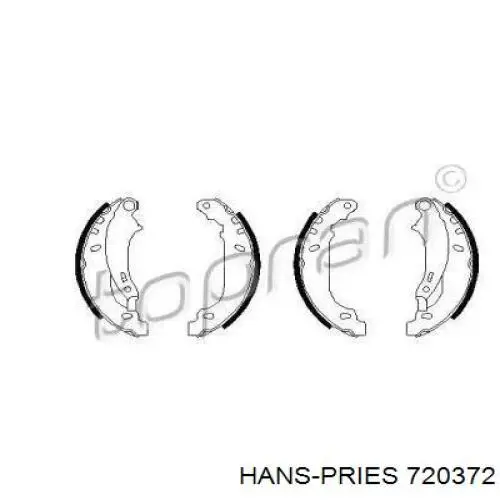 Задние барабанные колодки 720372 Hans Pries (Topran)