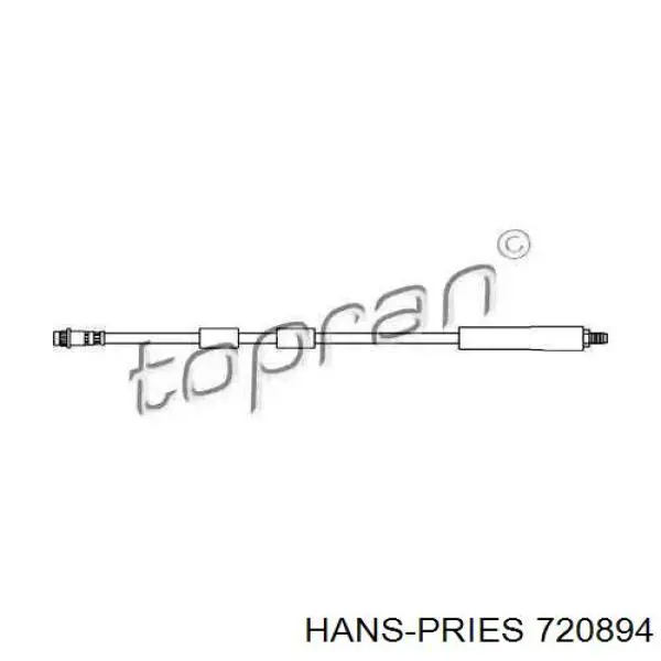 Шланг тормозной передний 720894 Hans Pries (Topran)