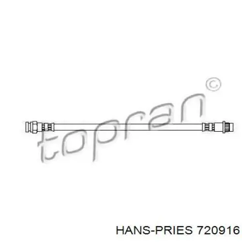 Задний тормозной шланг 720916 Hans Pries (Topran)