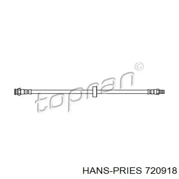 Задний тормозной шланг 720918 Hans Pries (Topran)