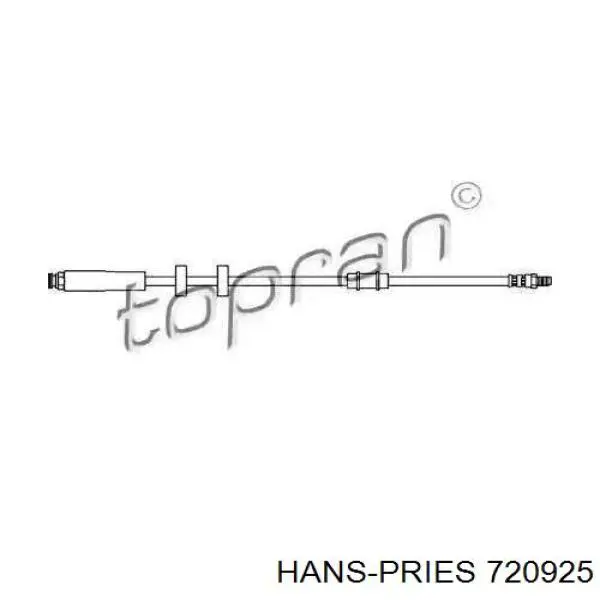 720 925 Hans Pries (Topran) шланг тормозной передний
