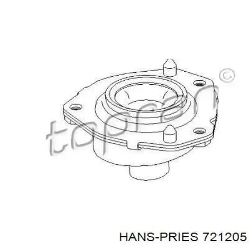 Опора амортизатора переднего левого 721205 Hans Pries (Topran)